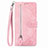 Custodia Portafoglio In Pelle Cover con Supporto S06D per Vivo Y02S Rosa