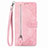 Custodia Portafoglio In Pelle Cover con Supporto S06D per Vivo Y35 4G Rosa