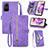 Custodia Portafoglio In Pelle Cover con Supporto S06D per Xiaomi Redmi Note 12S Viola