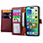 Custodia Portafoglio In Pelle Cover con Supporto S07D per Apple iPhone 15 Pro Max