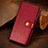 Custodia Portafoglio In Pelle Cover con Supporto S07D per Xiaomi Redmi Note 10 5G Rosso