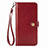 Custodia Portafoglio In Pelle Cover con Supporto S07D per Xiaomi Redmi Note 9 Rosso