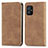 Custodia Portafoglio In Pelle Cover con Supporto S08D per Asus ZenFone 8 Mini Marrone