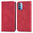 Custodia Portafoglio In Pelle Cover con Supporto S08D per Motorola Moto G31 Rosso