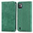 Custodia Portafoglio In Pelle Cover con Supporto S08D per Wiko Y82 Verde