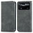 Custodia Portafoglio In Pelle Cover con Supporto S08D per Xiaomi Redmi Note 11E Pro 5G Grigio