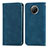 Custodia Portafoglio In Pelle Cover con Supporto S08D per Xiaomi Redmi Note 9 5G Blu