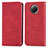 Custodia Portafoglio In Pelle Cover con Supporto S08D per Xiaomi Redmi Note 9 5G Rosso