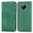 Custodia Portafoglio In Pelle Cover con Supporto S08D per Xiaomi Redmi Note 9 5G Verde