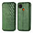 Custodia Portafoglio In Pelle Cover con Supporto S09D per Xiaomi Redmi 9C Verde