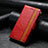 Custodia Portafoglio In Pelle Cover con Supporto S10D per Asus Zenfone 9 Rosso