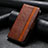 Custodia Portafoglio In Pelle Cover con Supporto S10D per Xiaomi Poco C55 Marrone
