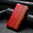 Custodia Portafoglio In Pelle Cover con Supporto S10D per Xiaomi Poco F3 GT 5G Rosso