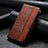 Custodia Portafoglio In Pelle Cover con Supporto S10D per Xiaomi Poco F4 5G Marrone