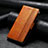 Custodia Portafoglio In Pelle Cover con Supporto S10D per Xiaomi Poco F4 5G Marrone Chiaro