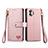 Custodia Portafoglio In Pelle Cover con Supporto S15D per Nothing Phone 2 Rosa