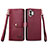 Custodia Portafoglio In Pelle Cover con Supporto S15D per Nothing Phone 2 Rosso