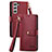 Custodia Portafoglio In Pelle Cover con Supporto S15D per Samsung Galaxy S22 5G