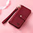 Custodia Portafoglio In Pelle Cover con Supporto S16D per Nothing Phone 2 Rosso