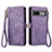 Custodia Portafoglio In Pelle Cover con Supporto S17D per Google Pixel 7a 5G Viola