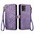 Custodia Portafoglio In Pelle Cover con Supporto S17D per Motorola Moto G72 Viola