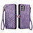 Custodia Portafoglio In Pelle Cover con Supporto S17D per Nokia G400 5G Viola