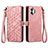 Custodia Portafoglio In Pelle Cover con Supporto S17D per Nothing Phone 2 Rosa