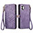 Custodia Portafoglio In Pelle Cover con Supporto S17D per Nothing Phone 2 Viola