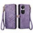 Custodia Portafoglio In Pelle Cover con Supporto S17D per Oppo Reno10 5G Viola