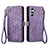 Custodia Portafoglio In Pelle Cover con Supporto S17D per Samsung Galaxy A34 5G Viola