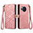 Custodia Portafoglio In Pelle Cover con Supporto S17D per Sharp Aquos R8 Rosa