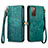 Custodia Portafoglio In Pelle Cover con Supporto S18D per Samsung Galaxy S20 FE 4G Verde