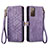 Custodia Portafoglio In Pelle Cover con Supporto S18D per Samsung Galaxy S20 FE 4G Viola