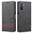 Custodia Portafoglio In Pelle Cover con Supporto SY1 per OnePlus Nord N200 5G Nero