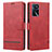 Custodia Portafoglio In Pelle Cover con Supporto SY1 per Oppo A16 Rosso