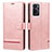 Custodia Portafoglio In Pelle Cover con Supporto SY1 per Oppo A36 Rosa