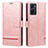 Custodia Portafoglio In Pelle Cover con Supporto SY1 per Oppo F21s Pro 5G Rosa