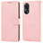 Custodia Portafoglio In Pelle Cover con Supporto SY1 per Oppo Reno8 T 4G Rosa