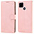 Custodia Portafoglio In Pelle Cover con Supporto SY1 per Realme C25S Rosa