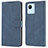 Custodia Portafoglio In Pelle Cover con Supporto SY1 per Realme C30 Blu