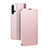 Custodia Portafoglio In Pelle Cover con Supporto T01 per Huawei Nova 5 Oro Rosa