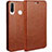 Custodia Portafoglio In Pelle Cover con Supporto T01 per Huawei P30 Lite New Edition Arancione