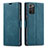 Custodia Portafoglio In Pelle Cover con Supporto T01 per Samsung Galaxy Note 20 5G Blu