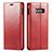 Custodia Portafoglio In Pelle Cover con Supporto T01 per Samsung Galaxy S10e Rosso