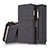 Custodia Portafoglio In Pelle Cover con Supporto T02 per Apple iPhone 6 Nero