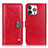 Custodia Portafoglio In Pelle Cover con Supporto T03 per Apple iPhone 15 Pro Max Rosso