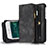 Custodia Portafoglio In Pelle Cover con Supporto T03 per Apple iPhone 8 Plus Nero