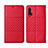 Custodia Portafoglio In Pelle Cover con Supporto T03 per Huawei Nova 6 Rosso