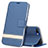 Custodia Portafoglio In Pelle Cover con Supporto T03 per Oppo R17 Neo Blu