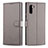 Custodia Portafoglio In Pelle Cover con Supporto T03 per Samsung Galaxy Note 10 5G Grigio